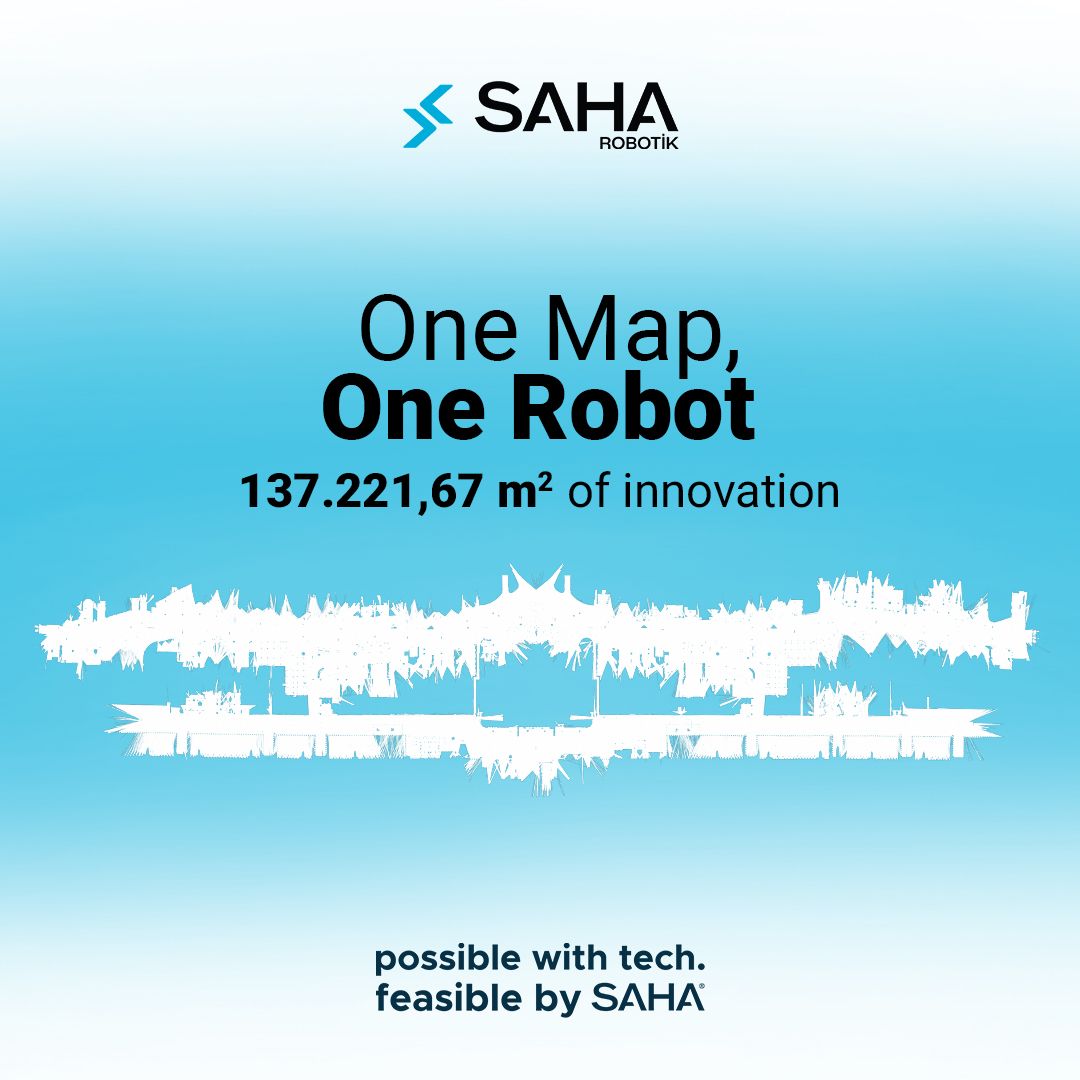 Map used for the Istanbul Airport autonomous guide robot